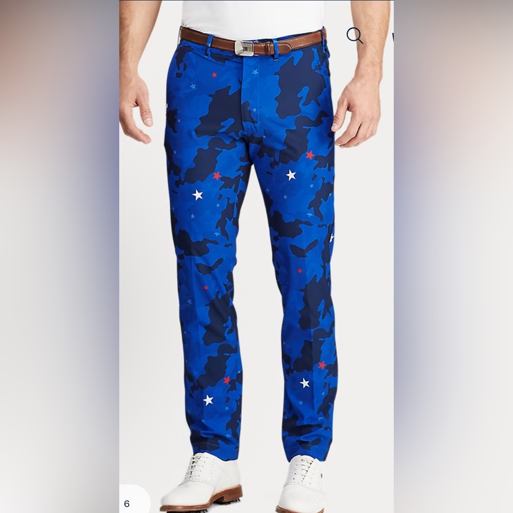 Polo Golf Ralph Lauren x Justin Thomas blue camo pants NWT size 35X30 - Picture 7 of 7